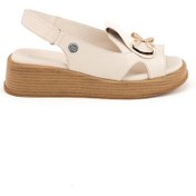 Resim Mamma Mia D25ys-2780 Kadın Sandalet Mam-y25-2780139 Krem 