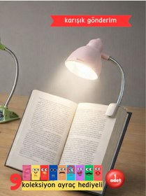 Resim Genel Markalar Mandallı Kitap Okuma Lambası Kitap Okuma Işığı Led Beyaz Renk Kitap Okuma Lambası 
