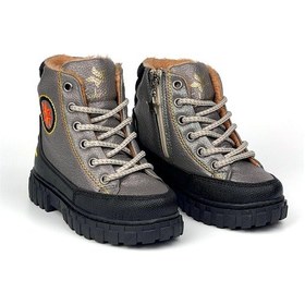 Resim Erkek Çocuk Platin Siyah İçi Kürklü Termo Taban Suya Soğuğa Dayanıklı Günlük Rahat Bot Siyah 