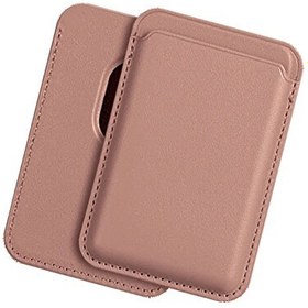 Resim Bix TMW1 iPhone MagSafe Deri Kartlık Manyetik Telefon Cüzdanı Rose Gold 