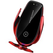 Resim Butu V3p Hava Firar Klipsi Akıllı Otomatik Algılama Cep Telefonu Braketi Araba 15w Kablosuz Şarj Cihazı Kırmızı 