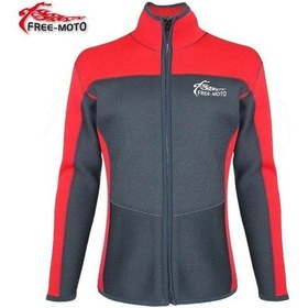 Resim Free - Moto Free-Moto Motorsikletçi Neopren Kırmızı Polo Mont 