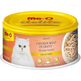 Resim ME-O Delite Tahılsız Tavuklu Soslu Kedi Konservesi 80 G 