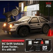 Resim Kf20 1:64 Rc Drift Araba 2.4g Yüksek Hızlı Araba Yarışı Dört Tekerlekli Mini Gri Gri 