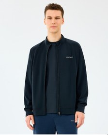 Resim Skechers M Full Zip Regular Turttle Neck Jacket Erkek Siyah Sweatshirt S2510028-3817 Siyah 