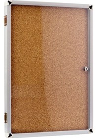 Resim 60X90 Ince Çerçeve Kapaklı Camekanlı Mantar Pano 