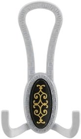 Resim Badem10 Palmira Portmanto Vestiyer Duvar Askısı Metal Dolap Elbise Askılığı Beyaz Siyah Desenli 