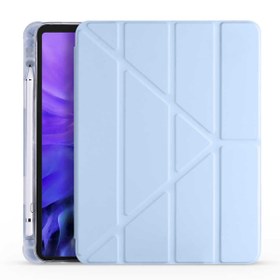 Resim Apple iPad 5. Nesil 9.7 Kılıf Kalem Bölmeli Trifolding Case A1822 A1823 