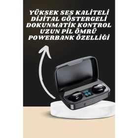 Resim MidasTech Yeni Nesil Akıllı Saat ve Bluetooth Kulaklık Kampanyası Dokunmatik Kare 7 Kordonlu Midiastech 