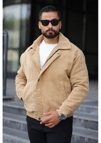 Resim Old Money Culture Oversize Baharlık Kadife Ceket Krem Kadife 