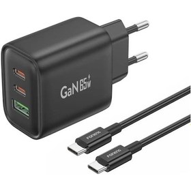 Resim Foneng Gan10 65w 2xtype-c 1x Usb 3 Girişli Type-c To Type-c Kablo Set - 
