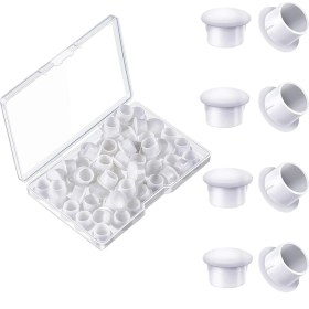 Resim Seeppitous 150 Adet 10MM (3/8 Inç) Delik Tapaları Için Plastik Fişler Kapı Vidalı Koltuk Dolabı Dolap Rafı Için Vidalı Delik Tapaları (Yurt Dışından) 