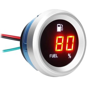 Resim Geeksen Dijital Yakıt Seviyesi Göstergesi Yanıp Sönen Alarmlı Araba Yakıt Seviyesi Ölçer 9-35v Yakıt Seviyes 