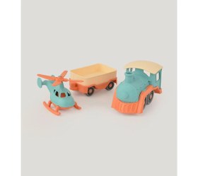 Resim Helikopter Taşıyan Yük Tren Seti Lc - Mavi Su Dünyası 