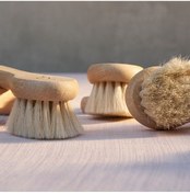 Resim Volia Doğal Keçi Kılı Yüz Ve Bebek Fırçası 
