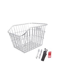 Resim Dolıty Bisiklet Arka Sepet Depolama Sepeti Yürüyüş Için Gümüş 