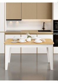 Resim Kuzeylife Venezia Yemek Masası Safir Meşe Meşe 