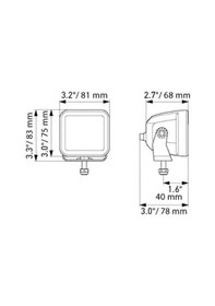 Resim Hella 3.2 Cube Spot Led Motosiklet Sis Farı 