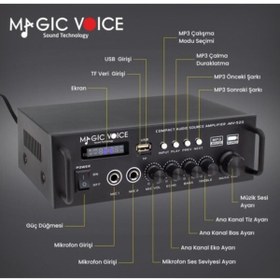 Resim MagicVoice Mv-520 2x15watt Usb/sd/bluetooth Trafosuz Anfi 
