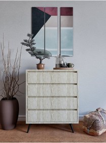 Resim Genel Markalar Suvera 4 Çekmeceli Şifonyer Traverten 