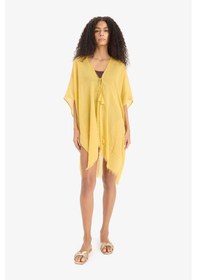 Resim Defacto Regular Fit Pamuklu Kimono-fall İn Love Z0696az25spyl278 Sarı 