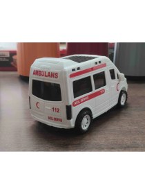 Resim Plastik Ambulans Oyuncak Minibüs 