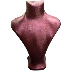 Resim Yerli Üretim Londra Model İmera Deri Kumaş Kırmızı Renk 22/18 Cm Kolye Sergileme Mankeni Çok Renkli 