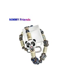 Resim Panda Figürlü Seramik Telefon Askısı Ve Şık Charm Bileklik - Sevimli Ve Hareketli Tasarım 