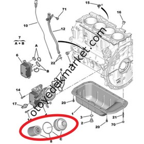 Resim Opel Astra (2022-2024) 1.5 Dizel Yağ Filtre Kapağı (Orijinal) 