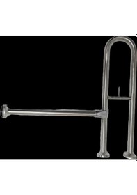 Resim Engelli Tutunma Barı Tuvalet Kağıtlıklı Banyo Wc Paslanmaz Mat Satine Yüzeyli Sabit Ayarlanabilir Ayaklı Paslanmaz Çelik 