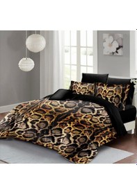 Resim Snake Çift Kişilik 4 Parça Pamuk Saten Nevresim Takımı 