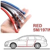Resim Meridiangoods 1 Rulo 5m/196.85inch Pvc Araç Kapısı Kenar Koruyucu Strip Evrensel Fit Çizilme Önleyici Ses Toz Geçirmez 