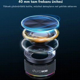 Resim SHOPYTECH Kemik İletimli Kablosuz Bluetooth Hoparlör RGB Neon Işıklı Manyetik IP54 Su Sıçramasına D 