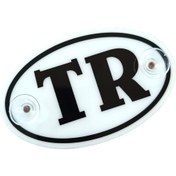 Resim Tr Plaka Oval Vantuzlu Pleksi Cam Süsü Beyaz 13x8cm 