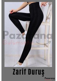 Resim Kadın Siyah Içi Peluşlu Kışlık Termal Tayt Içlik Tayt Pantolon Tayt Koşu Taytı SiYAH 