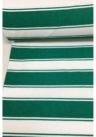 Resim Devrim Olivya Tekstil Yeşil-beyaz Çizgili Özel Dikim Lüks Branda Balkon Perdesi Beyaz - Yeşil 