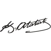 Resim Genel Markalar Atatürk İmza Sticker 10x3 cm 00016 