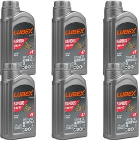 Resim Lubex Rapidus S 10W-40 1 L 4 Zamanlı Motosiklet Yağı (6 Adet) 