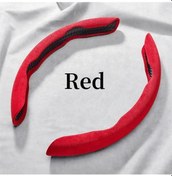 Resim Süet Evrensel 38cm Araba Direksiyon Güçlendirici Kapak Kaymaz Oto İç Red 