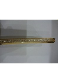 Resim Samsung Uyumlu J5 Pro J530 Simli Kenarları Taşlı Silikon Kılıf Gold 