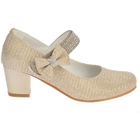 Resim Kiko 752 Çupra Günlük Kız Çocuk 4 Cm Topuk Babet Ayakkabı Altın 