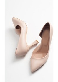 Resim Potinonline 0653 Kadın Yanı Şeffaf Açık Stiletto Topuklu Ayakkabı 