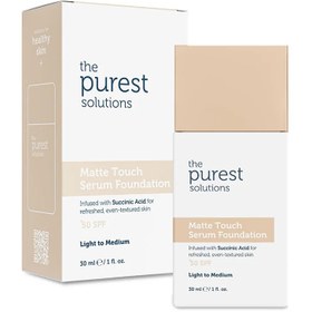 Resim The Purest Solutions Matte Touch SPF50+ Sebum Dengeleyici ve Matlaştırıcı Serum Fondöten 30 ml - Light to Medium 