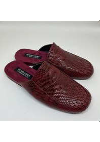 Resim Gönen Leder Erkek El Yapımı Bordo Cobra Ev Terliği Gı699645 Bordo 