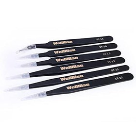 Resim Wellhise Profesyonel Antistatik Cımbız Seti 6 Parça 