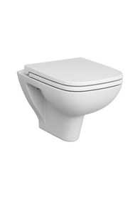 Resim 7508l003-0850set VitrA S20 Square Smoot Flush Kanalsız Asma Klozet, 52 Cm +gömme Rezervuar + Yavaş Kapanır Kapak Komple Set 