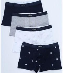 Resim Toontoy Erkek Çocuk Baskılı Pamuklu Lastikli Boxer - 4'lü Paket 