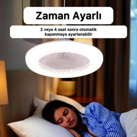 Resim Pervaneli Işıklı Fan Lamba | Kumandalı | 3 Modlu | Tavan Vantilatörü 