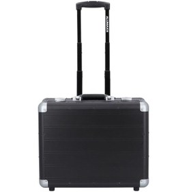 Resim Alumaxx 47 Cm Siyah Laptop Bölmeli Pilot Tipi Iş Valizi, 2 Tekerlekli, Alüminyum 
