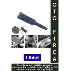 Resim Ergonomik Yüksek Kaliteli Elastik Kolay Temizlenir Mikrofiber Otomobil Lastik Jant Temizleme Fırçası 